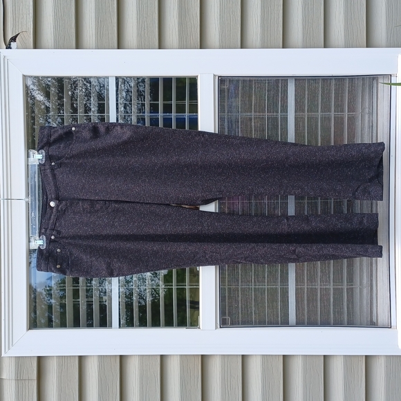 Diane Gilman🖤 Black, With Small White Flecks, Semi-Casual 5 Pocket Pants  W-14 - Picture 6 of 10